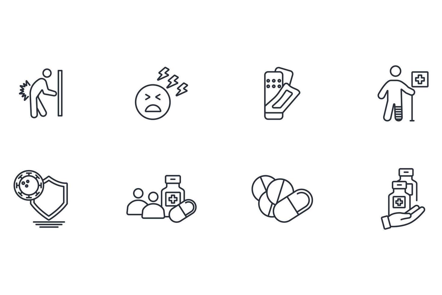 sickness icon line vector