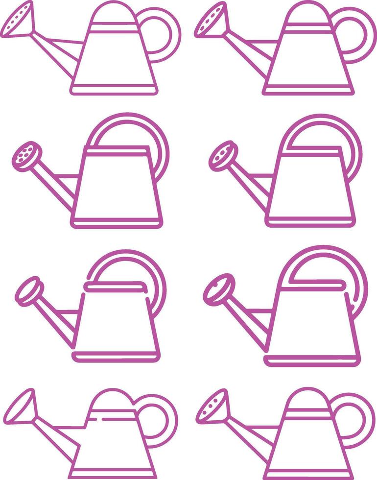 Flower Watering Silhouette Illustration Art vector