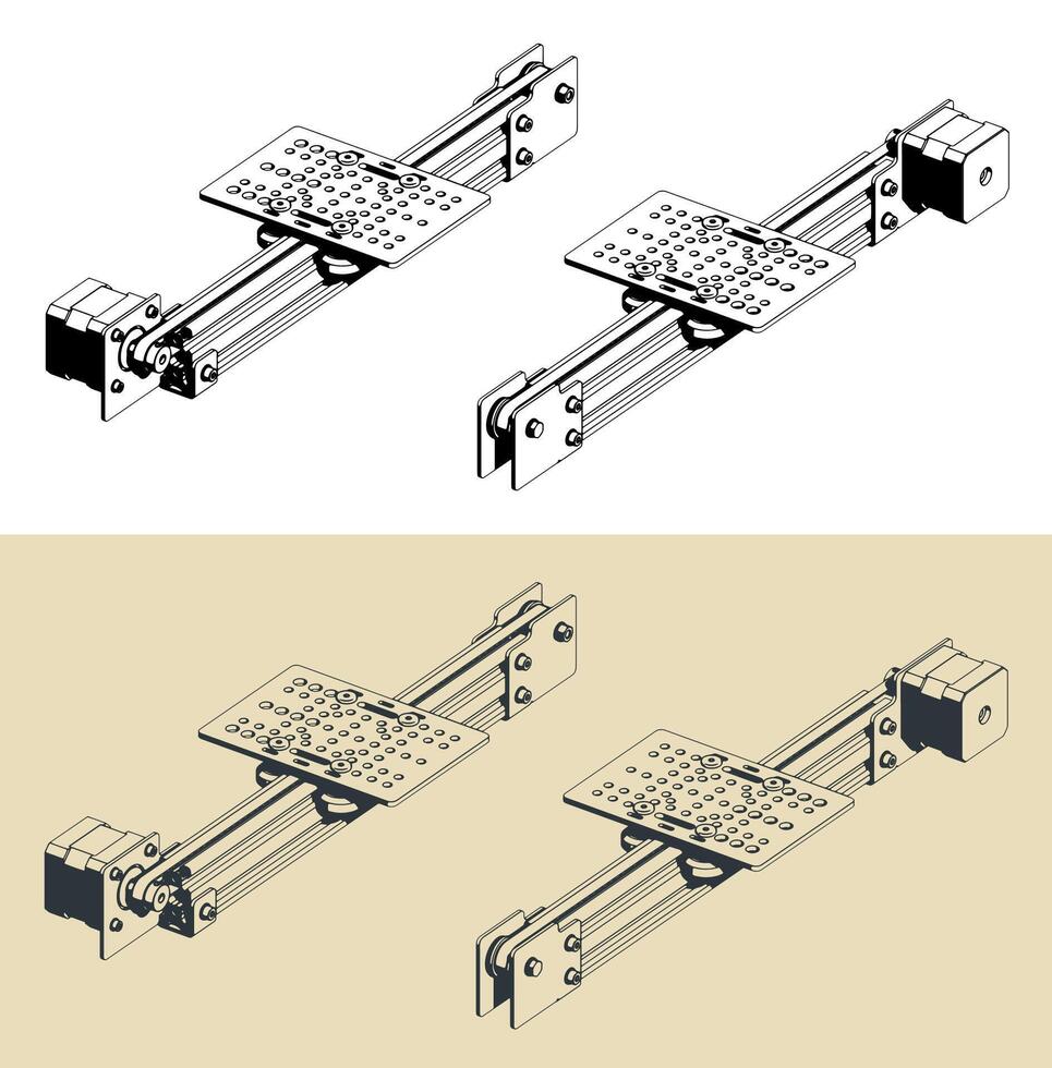 Belt driven linear actuator vector