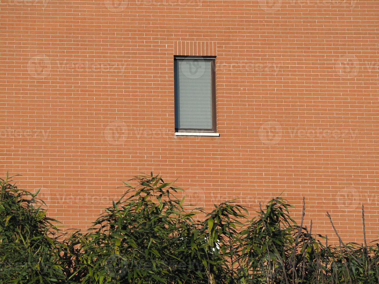 closed window on brick wall photo