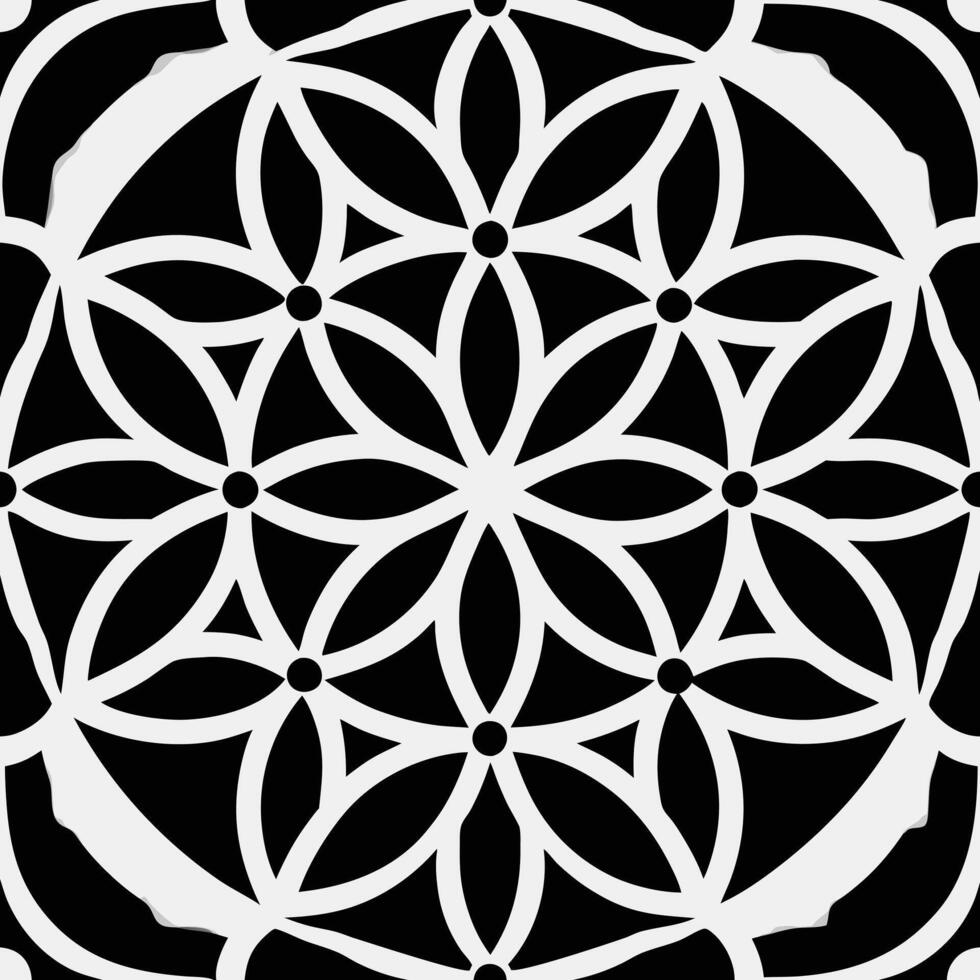 Abstract organic pattern black and white - unique abstract formation. vector