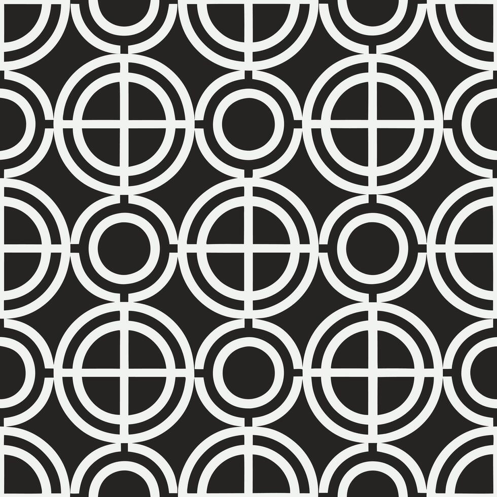 Abstract organic pattern black and white hand-drawn aesthetic design. vector