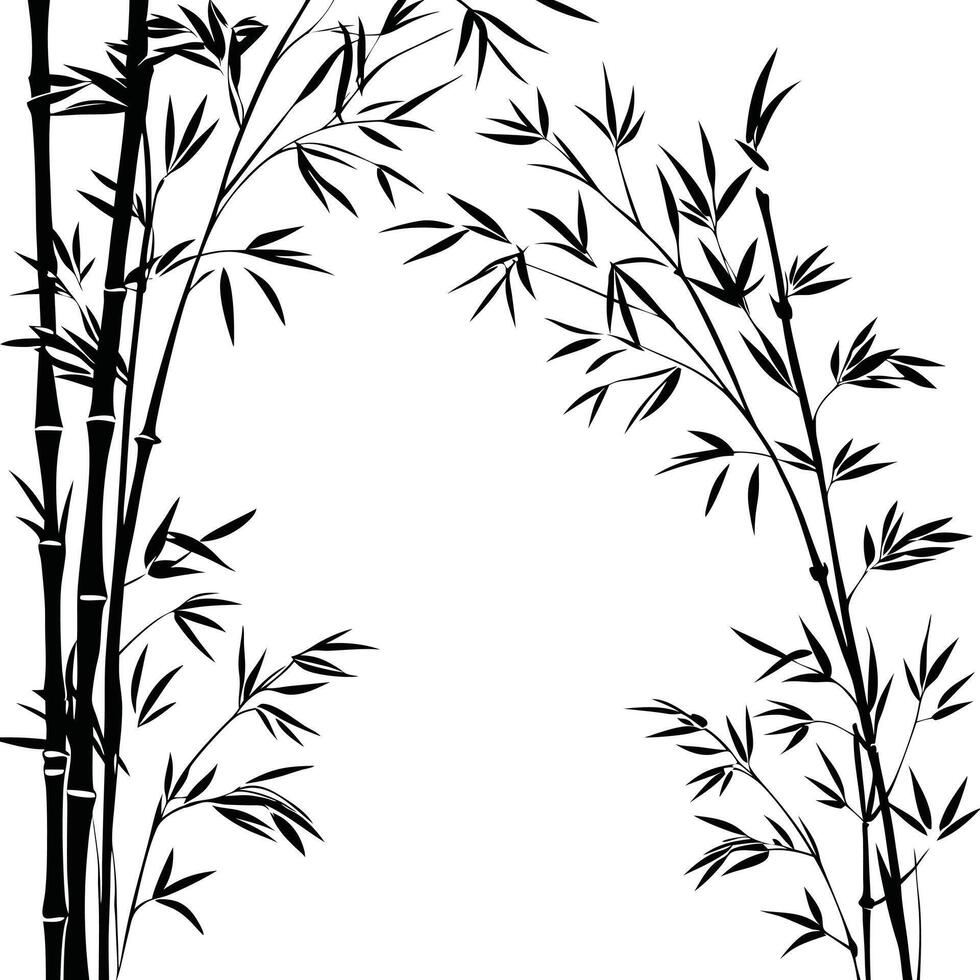 Stylish bamboo design modern artistic pattern. vector