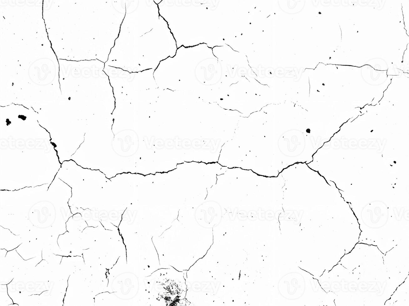 Abstract texture of a white surface featuring irregular black cracks and fine details, perfect for design overlays. photo