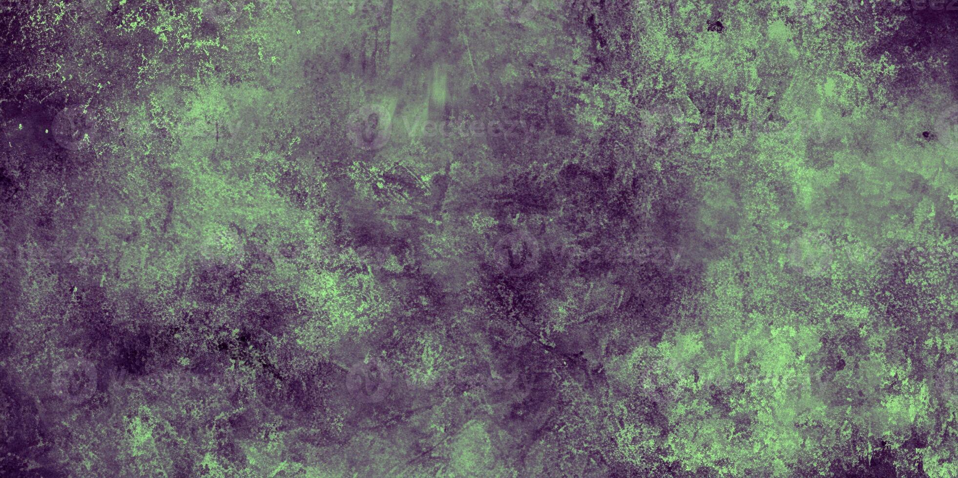 Artistic abstract texture in green and purple tones, featuring a grunge effect with soft, cloudy patterns. photo