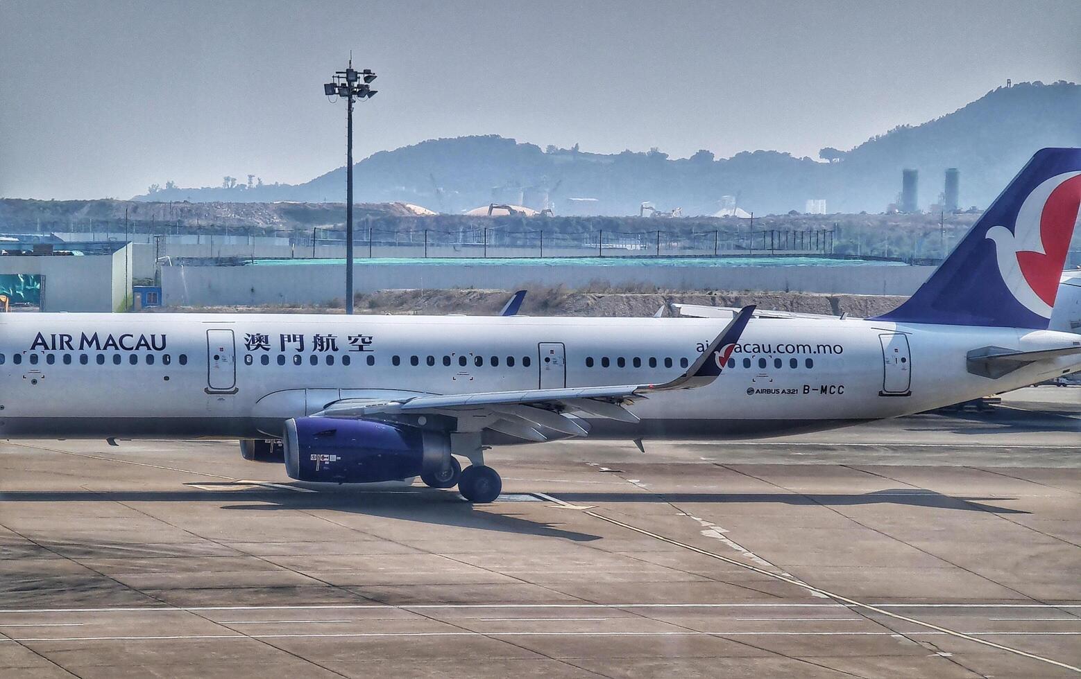 Taipa, Macau on 6 Nov 2024. Air Macau Airbus A321 Serene Airport Vista photo