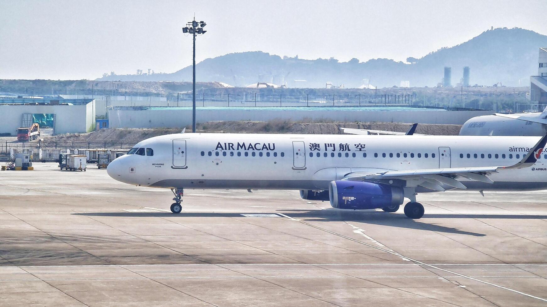 Taipa, Macau on 6 Nov 2024. Air Macau Airplane Serene Airport Departure Scene photo