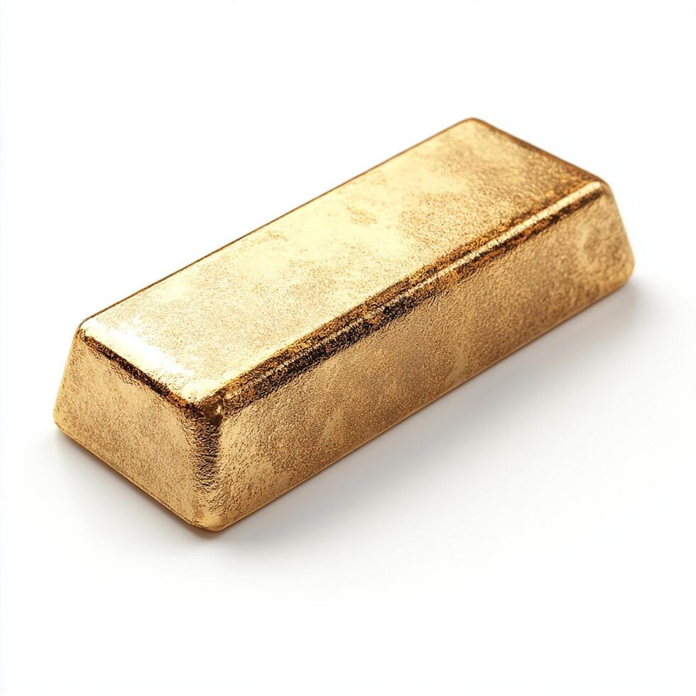 A shiny gold bar symbolizing wealth and prosperity. photo