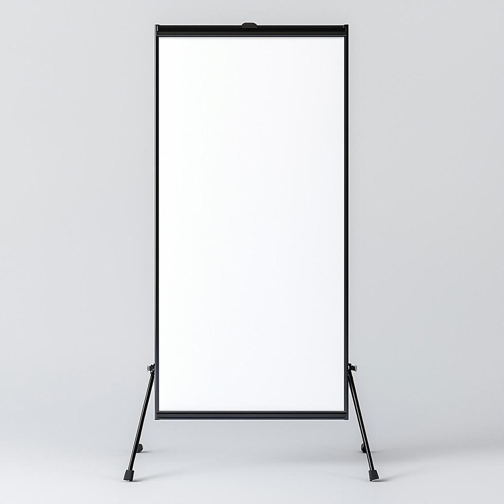 Blank display board ready for presentations and creative ideas. photo