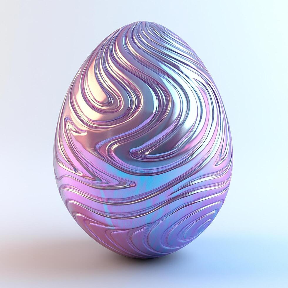 A colorful, swirled egg design symbolizing creativity and celebration. For Easter egg photo
