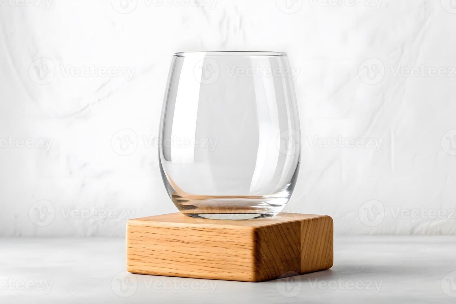 Romantic Stemless Wine Glass Mock Up photo