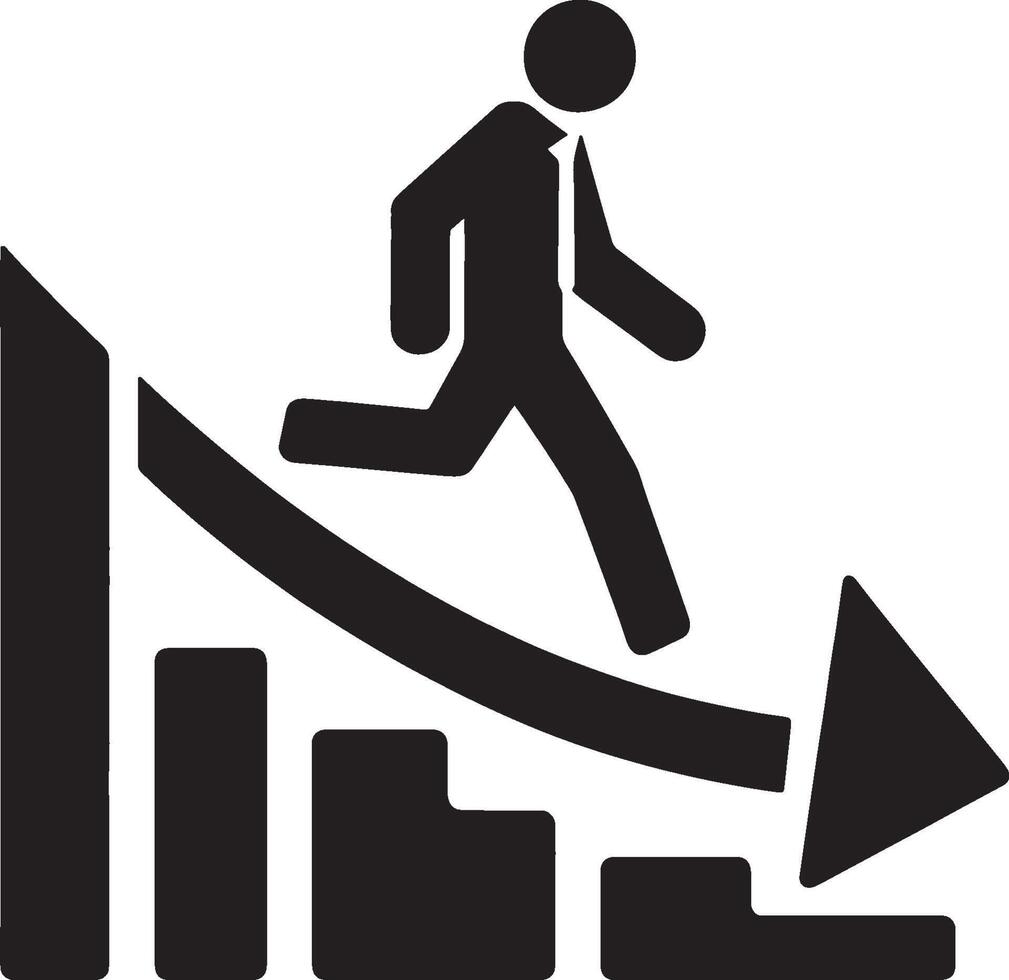 Decrease symbol with human figure design vector