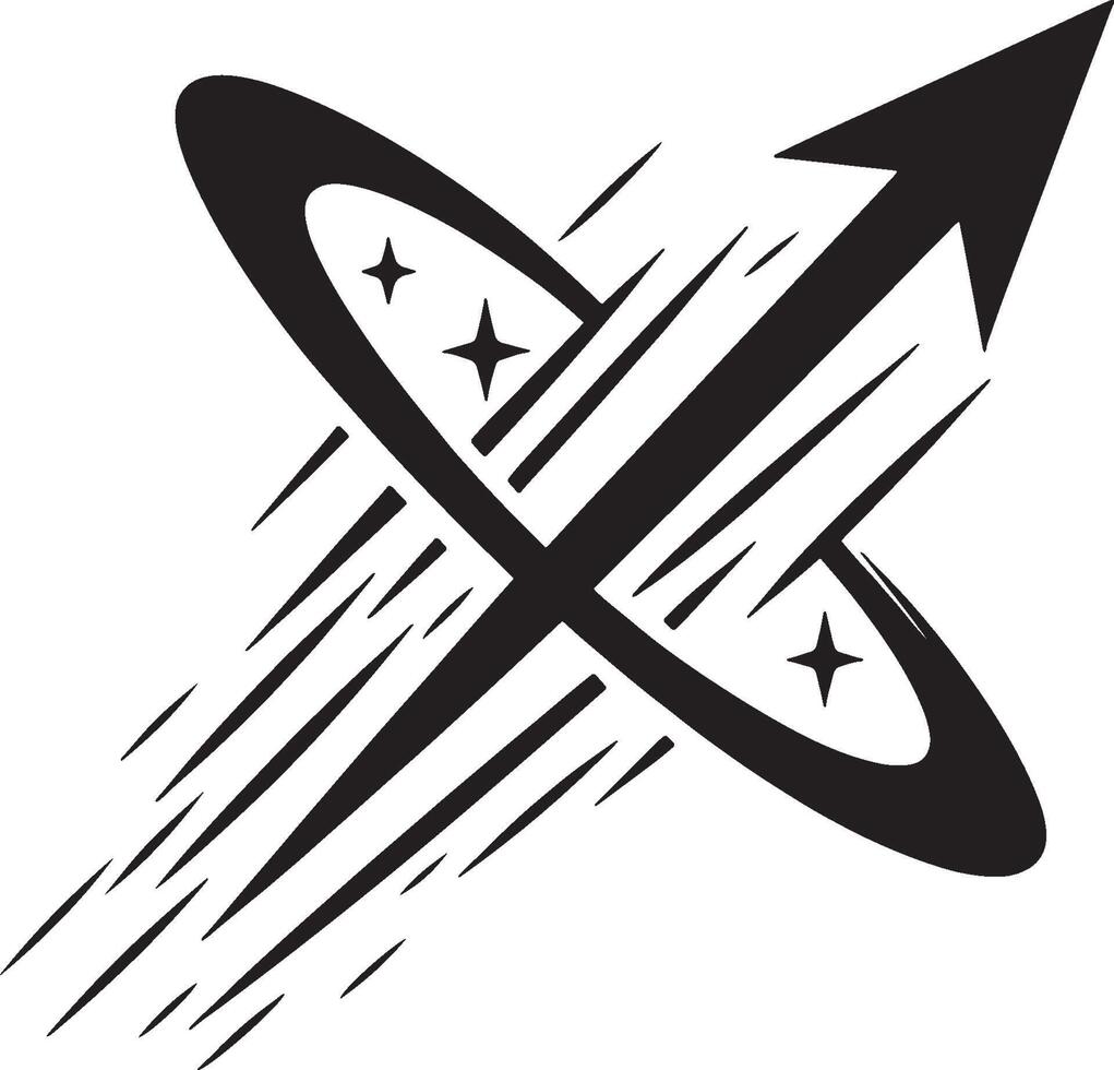Arrow pointing ahead with male figure vector