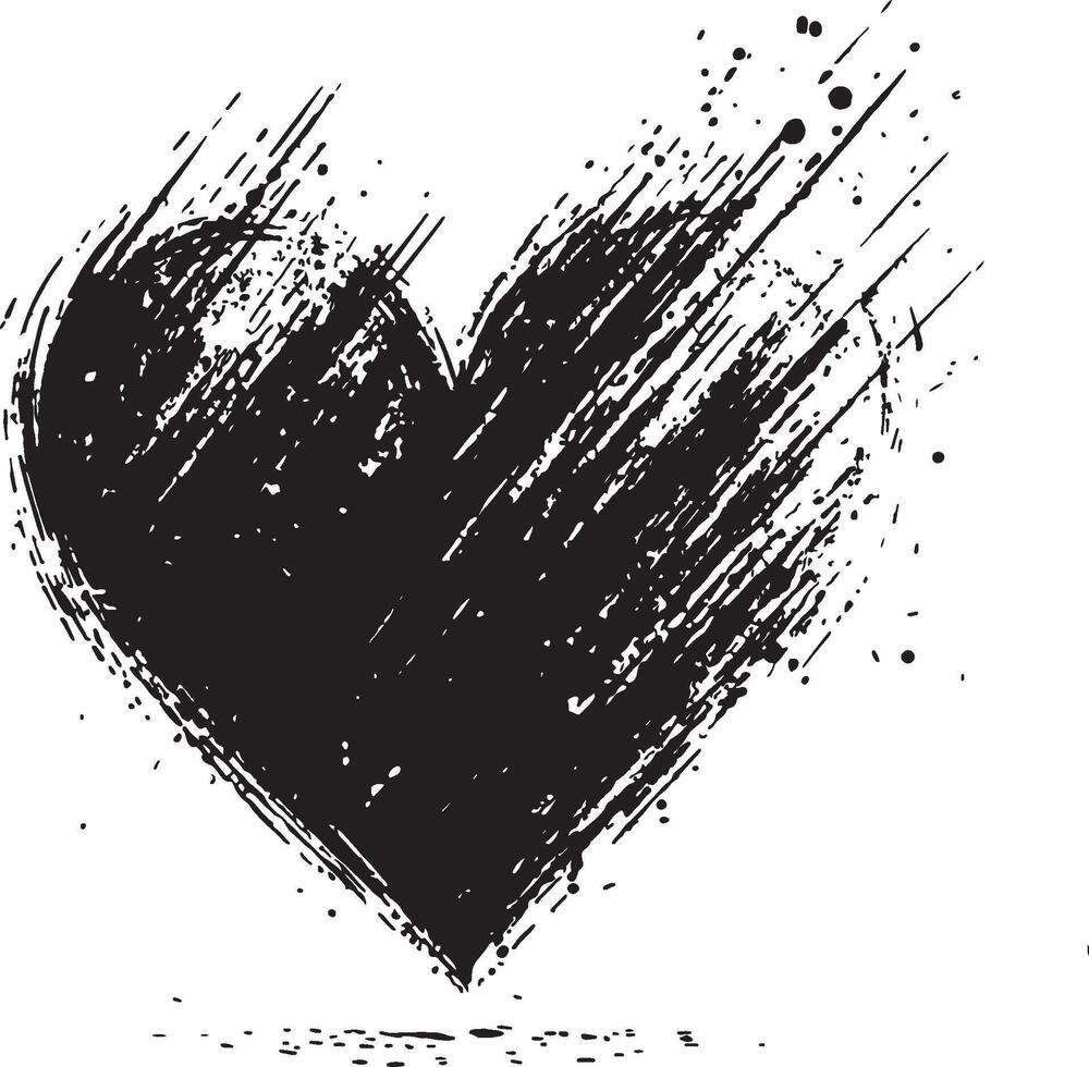 Love Heart Silhouette Design for Romantic Projects vector
