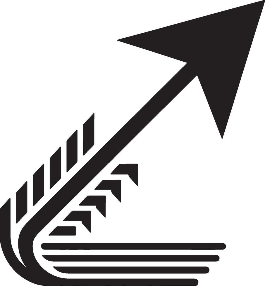 Arrow and man silhouette decision concept vector