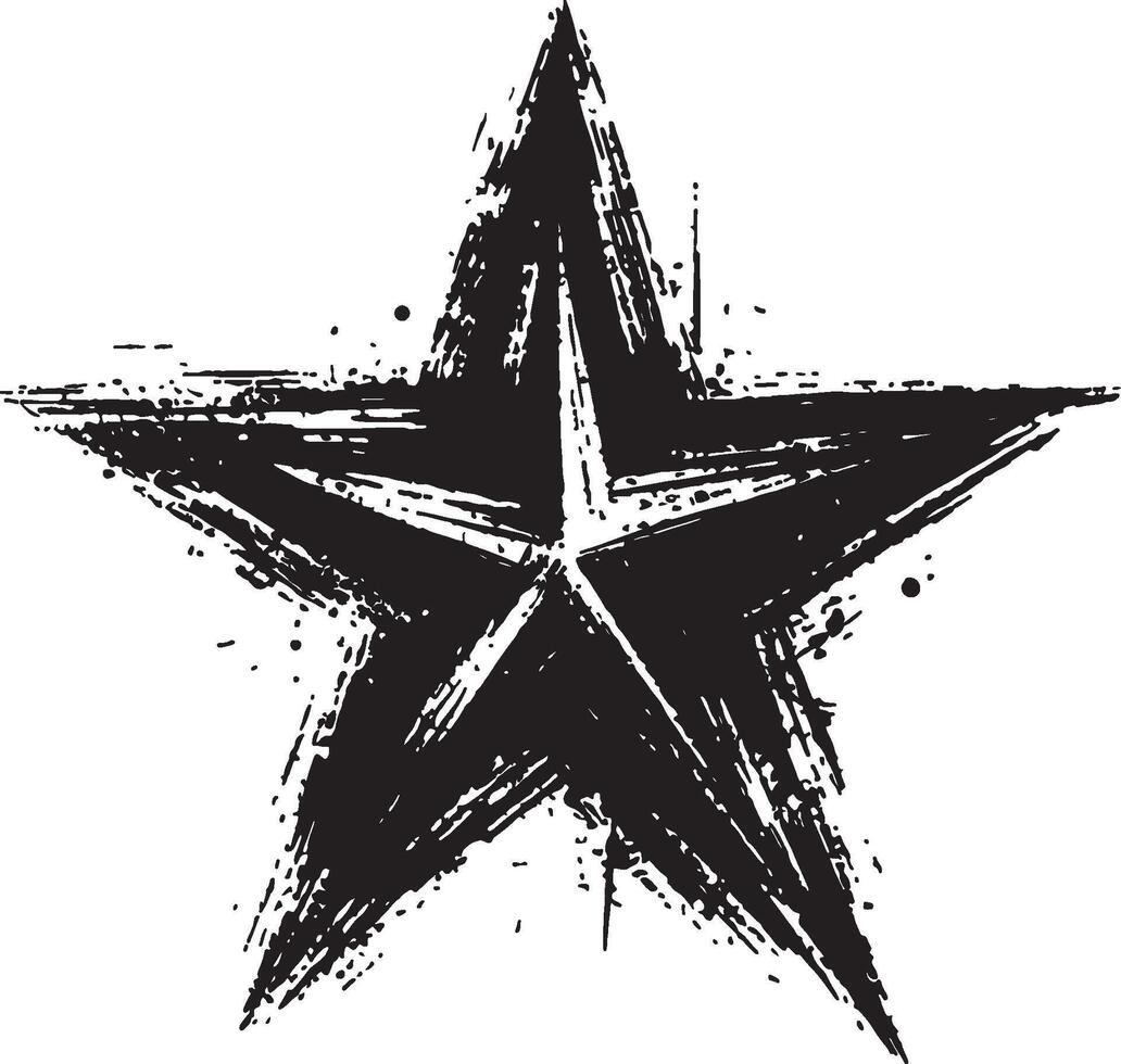 Modern Star Outline for Web and Print vector