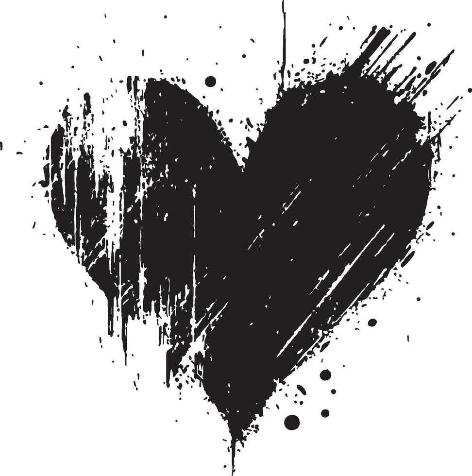 Heart Silhouette for Print Design vector