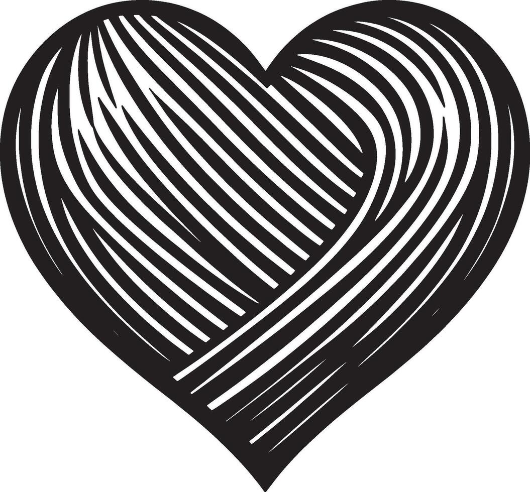 Love Heart Silhouette Design vector