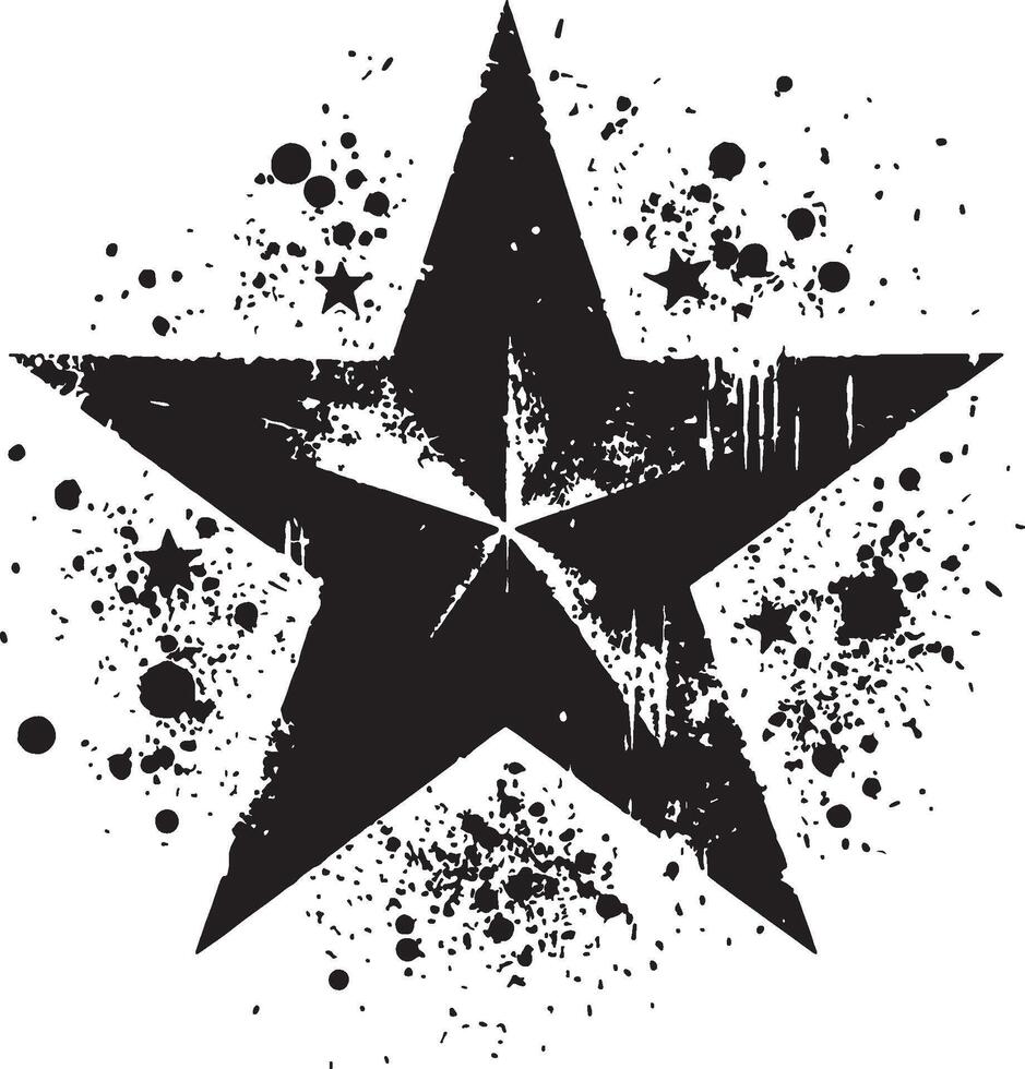 Clean Star Outline for Presentations and Reports vector