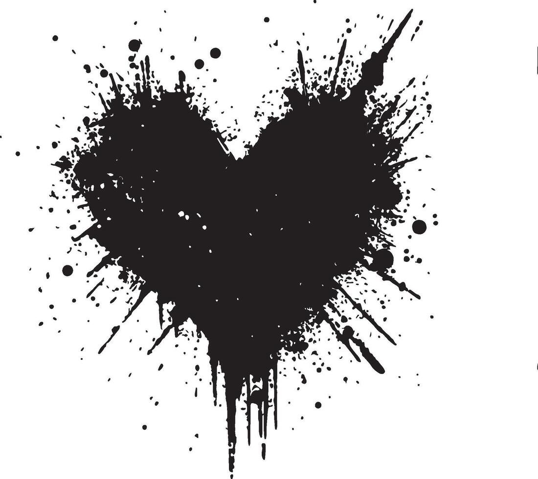 Elegant Heart Silhouette Design vector
