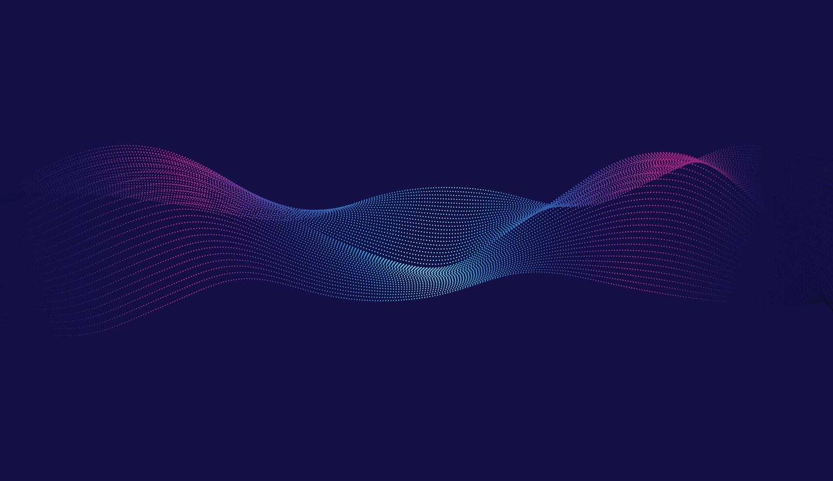 Abstract wave design with vibrant purple and blue tones, ideal for tech and digital media designs vector