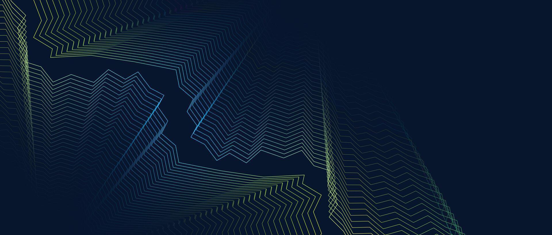 Abstract minimalistic blue and green lines with a modern luxury design for business and technology branding vector