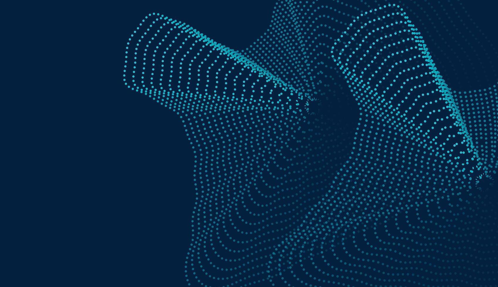 Stunning blue wave design with intricate lines and a portrait image at the corner, perfect for creative tech content vector