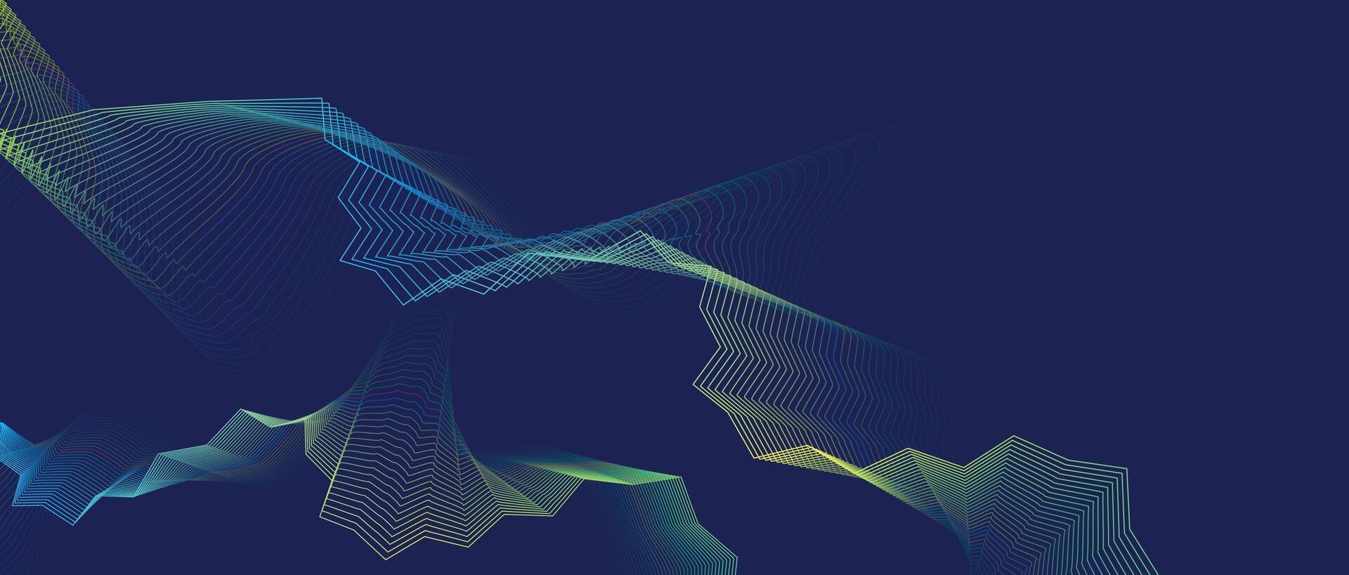 Abstract technology background with dynamic colorful mesh lines and particles for modern digital designs and web branding vector