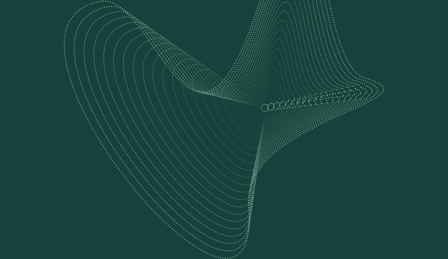 Dark green background with smooth wave patterns and a portrait image, perfect for digital and creative media projects vector