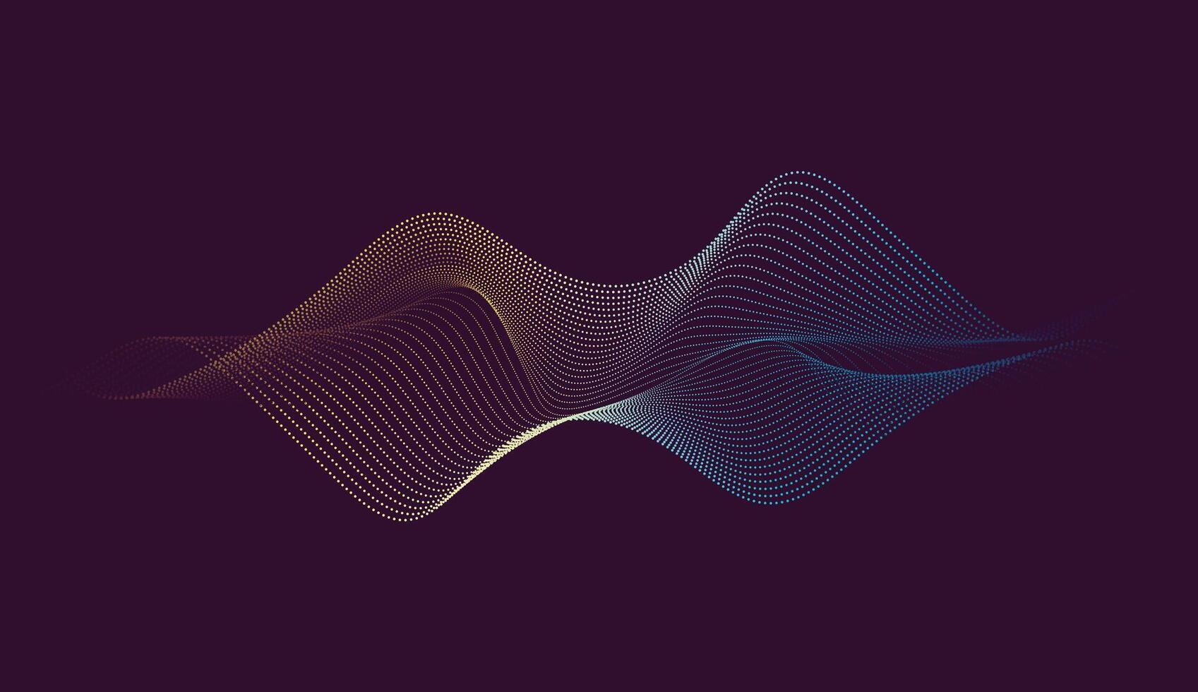 Abstract purple and blue wave design with a smooth gradient, perfect for digital media and creative projects vector
