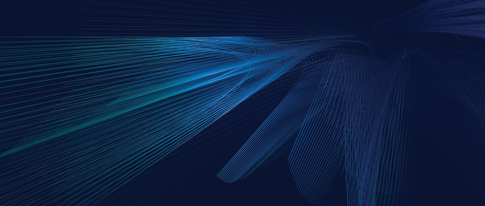 Abstract high-speed technology light concept with blue gradient lines for modern digital background design vector