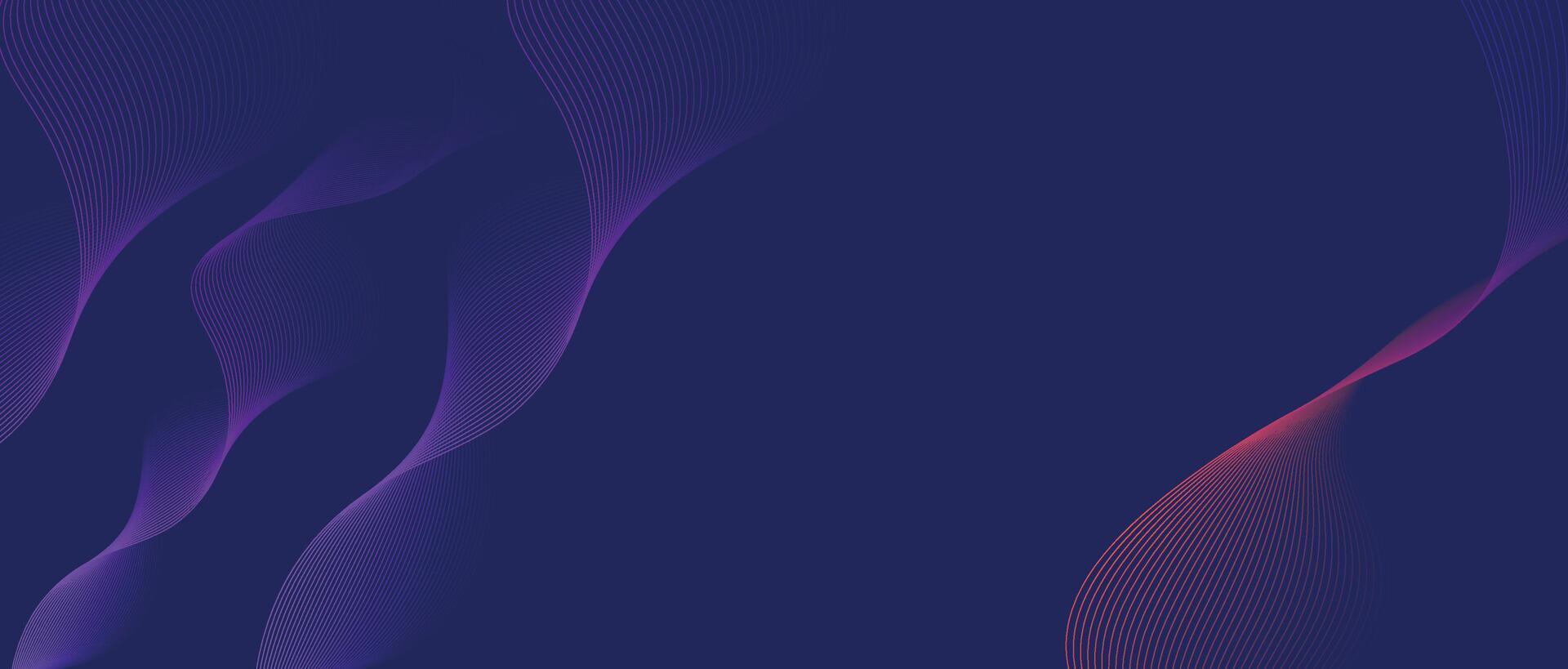 Modern abstract glowing wave lines with glowing particles and gradient technology background for header and banner design vector