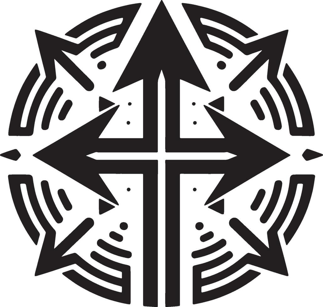 Man silhouette with arrow direction icon vector