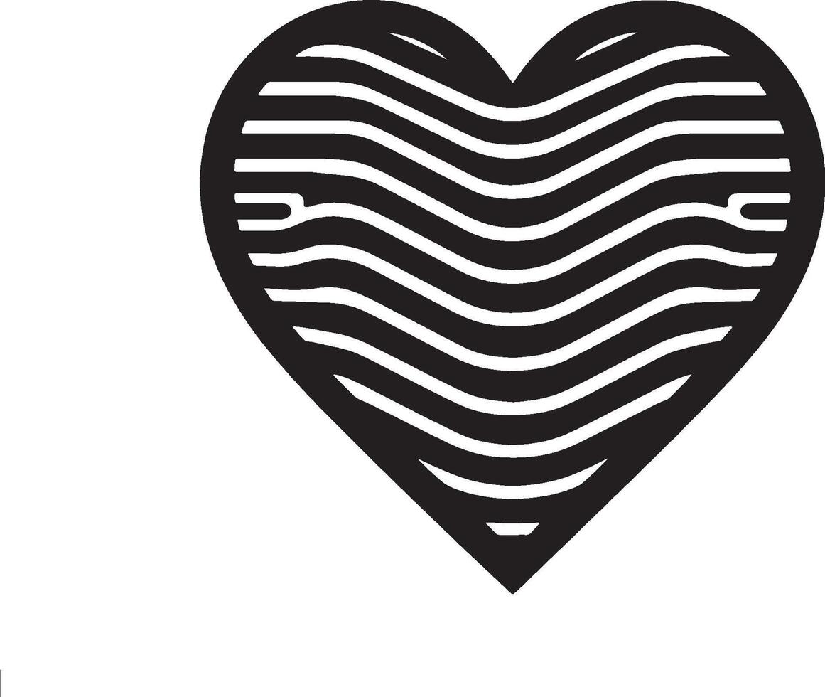 Heart Silhouette for Valentines Day vector