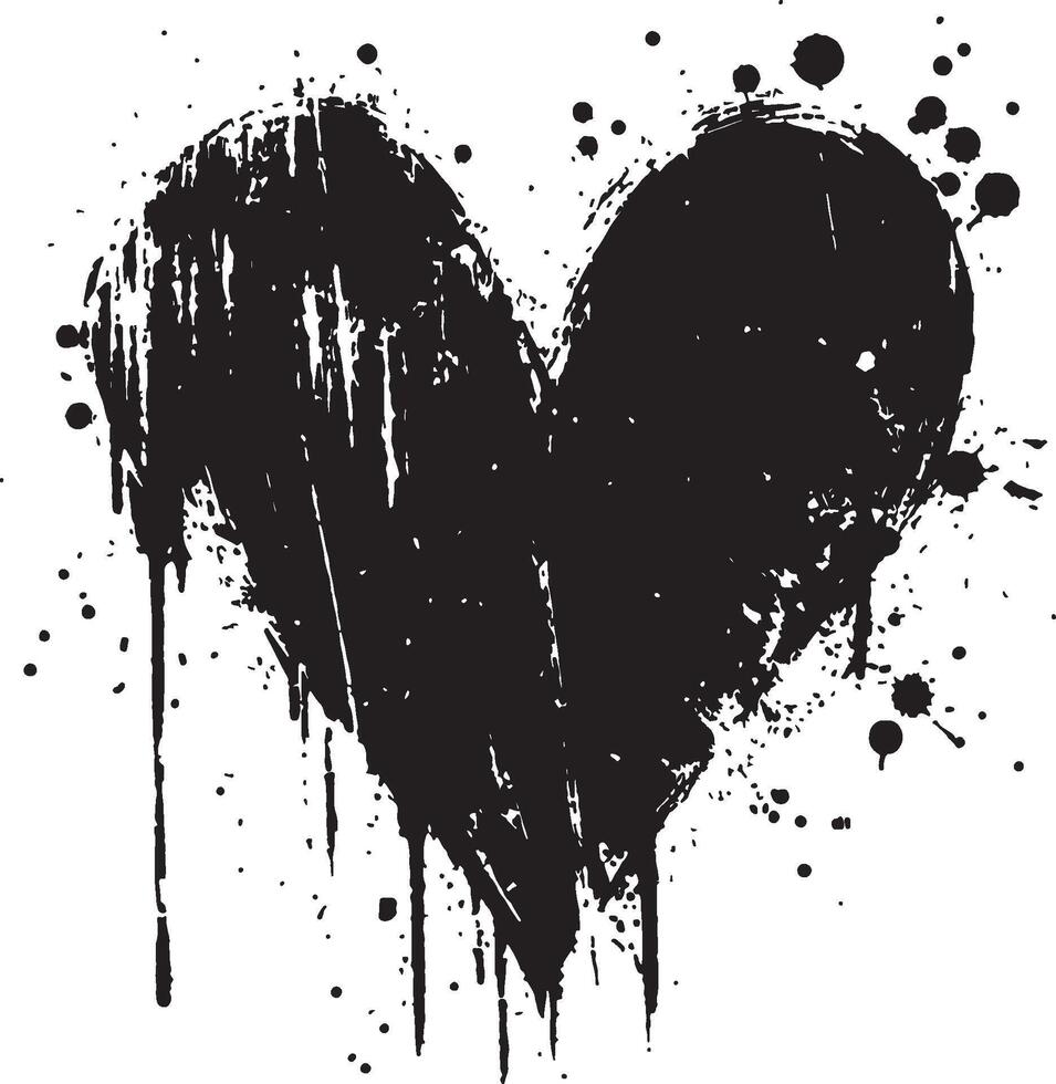 Heart Silhouette Design for Love and Affection Themes vector
