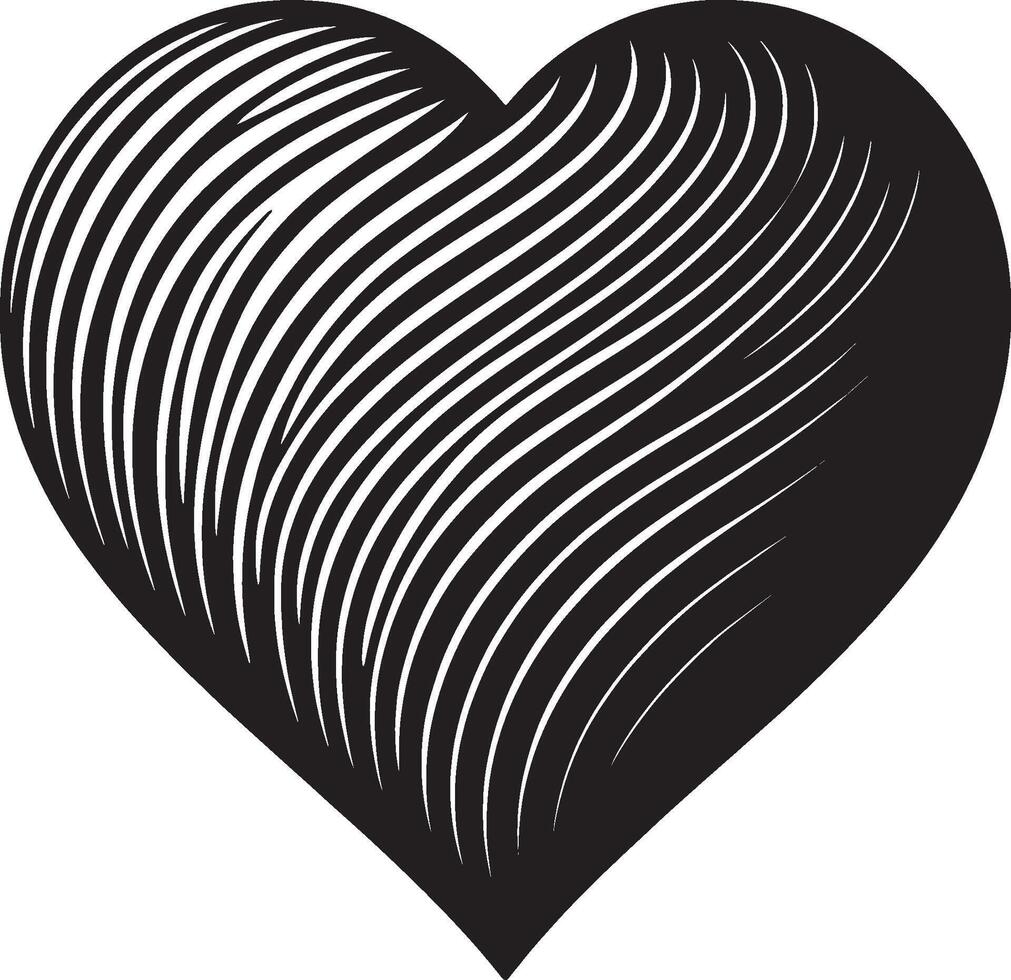 Modern Love Heart Illustration vector