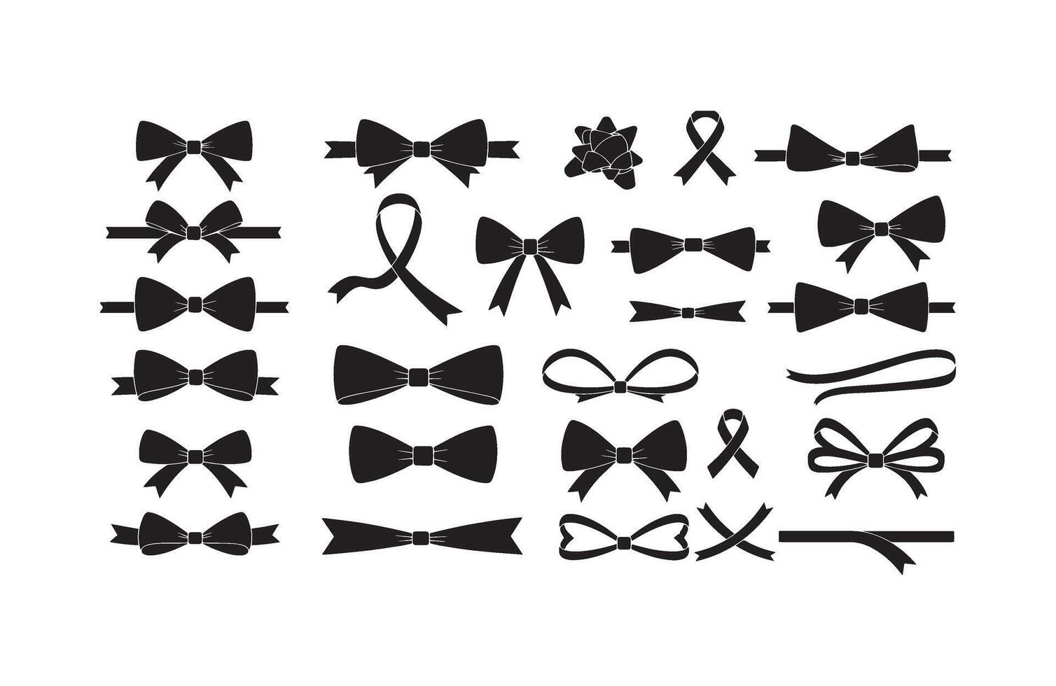 Stylish Bow Ribbon Decoration Graphics vector