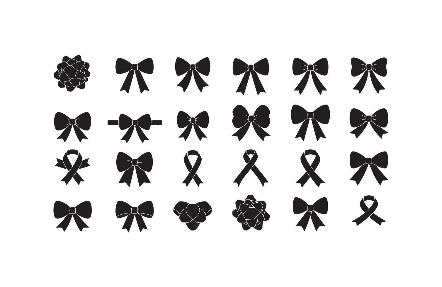 Creative Bow Ribbon Bundle Design Graphics vector