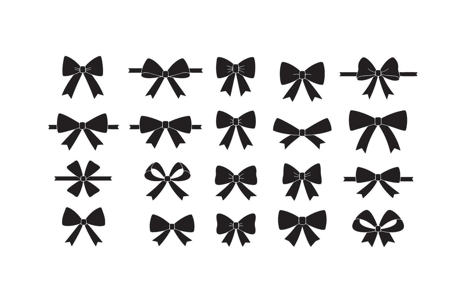 Decorative Ribbon Bow Art Design Graphics vector