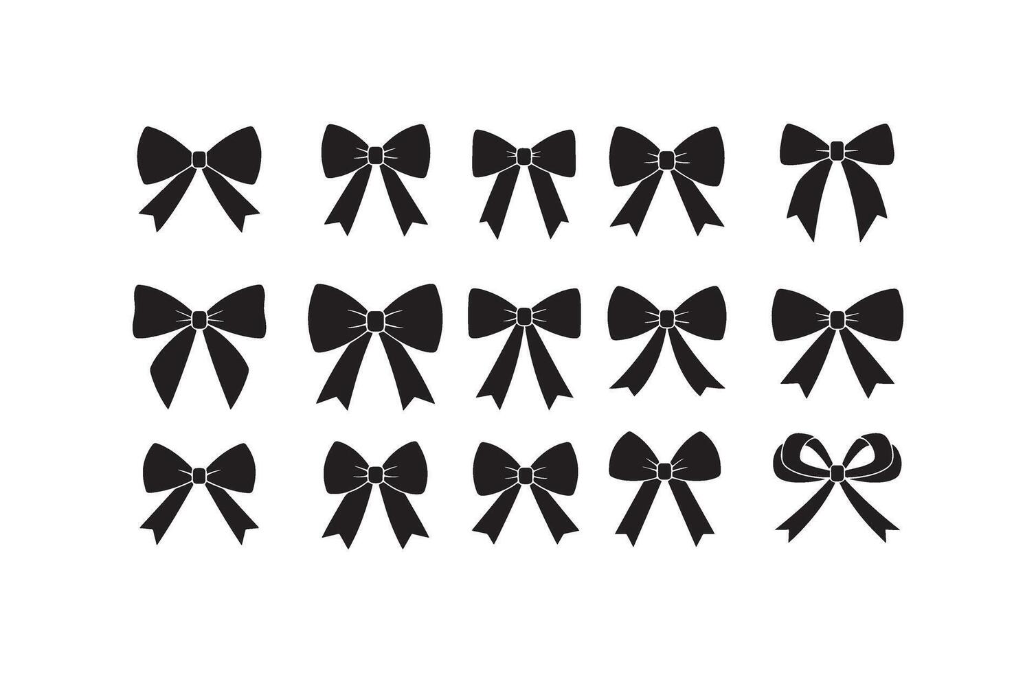 Decorative Bow Ribbon Collection Pack vector