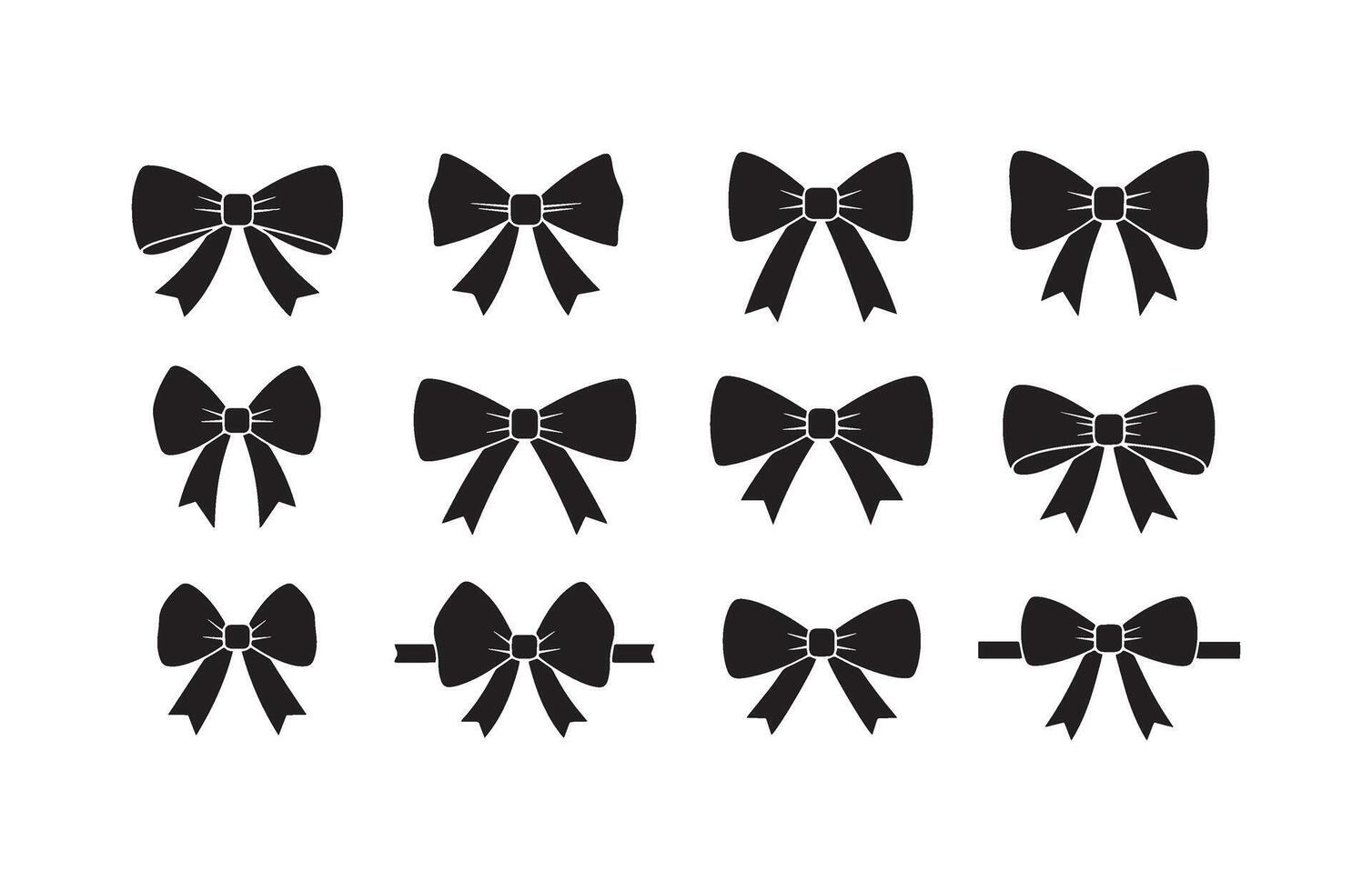 Decorative Bow Ribbon Design Graphics vector