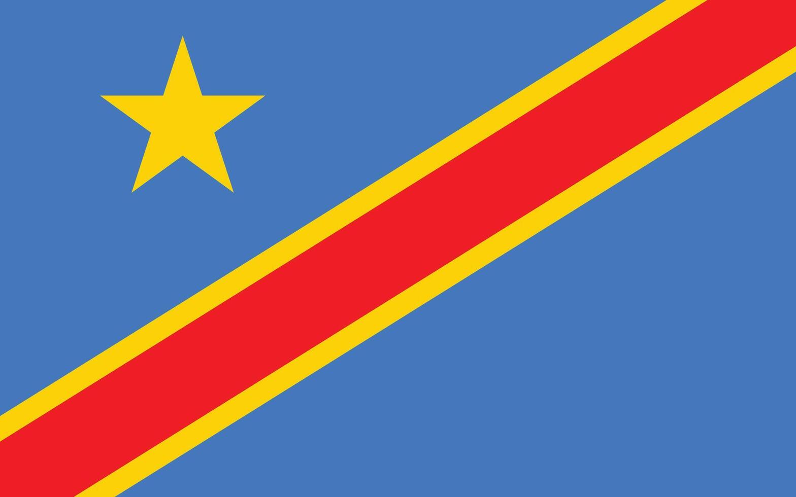flag of the Democratic Republic of the Congo. Congo Democratic flag national material design. State in Africa national symbol. DR Congo patriotic sign. vector