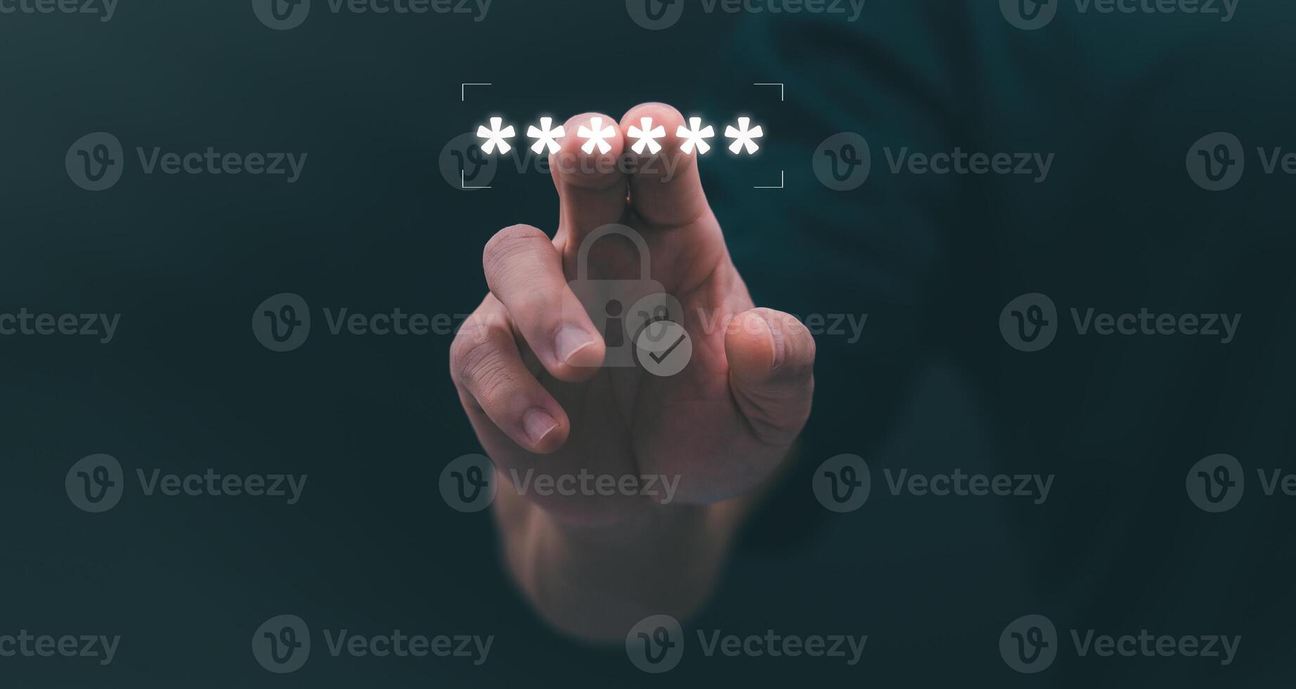 a person pressing a button with a number of people on it photo
