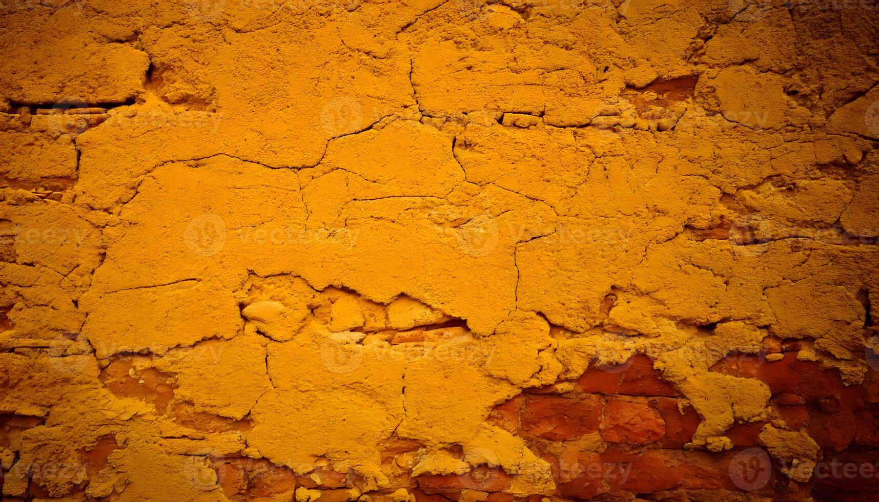 old wall background. Cracked Yellow Wall photo
