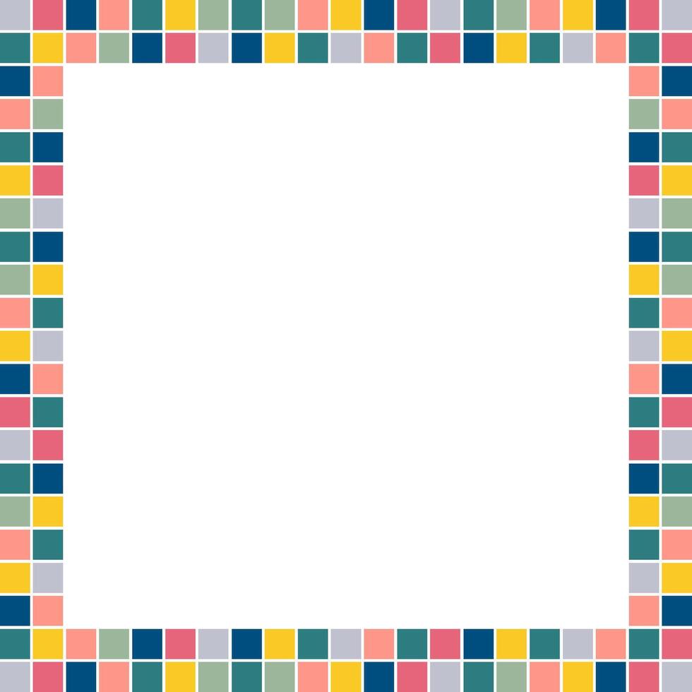 square frame for text. Colorful stylish geometric empty typography. Border with empty space vector