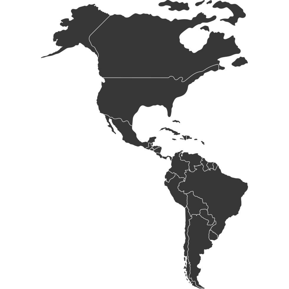The map of north america illustration icon isolated png