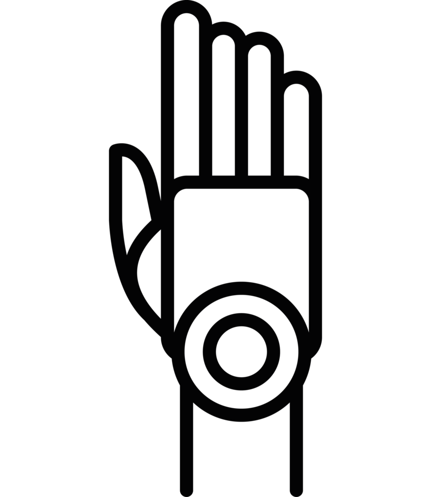 ai technology robot hand icon illustration isolated png