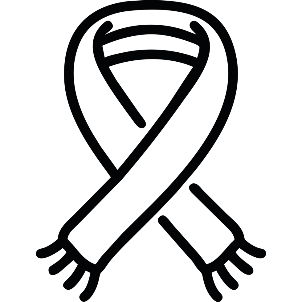doddle scarf icon illustration isolated png