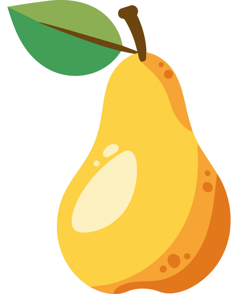 Yellow pear fruit icon isolated png