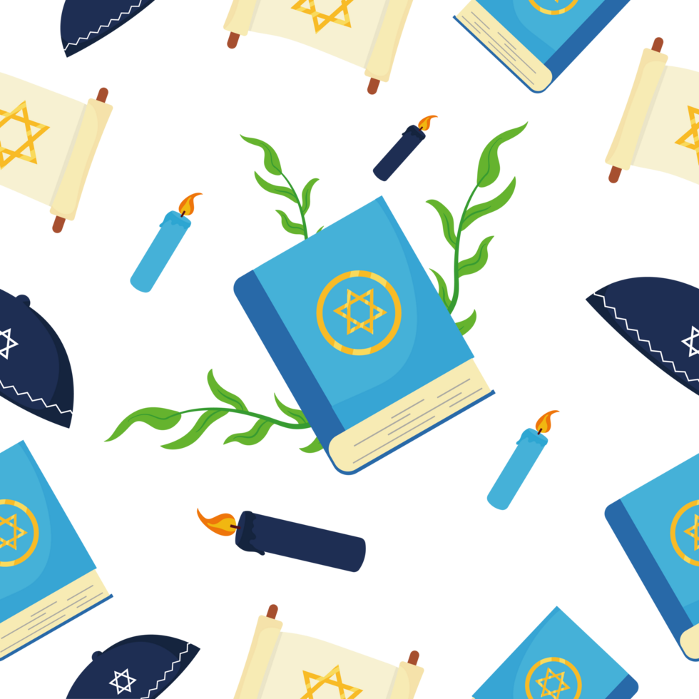 hanukkah background with torah books icon isolated png